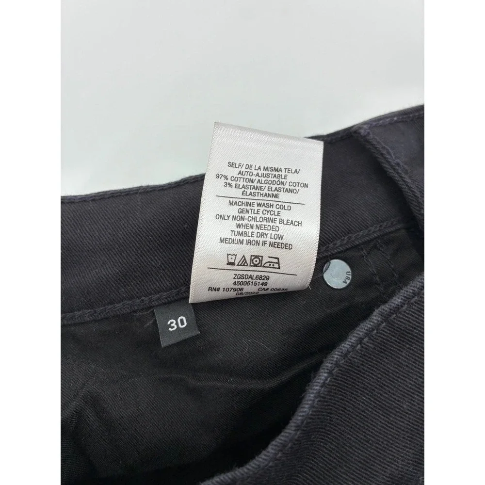 Hudson Ace Dal Black Skinny Jeans Raw Hem Size 30‎ ZGSDAL6829